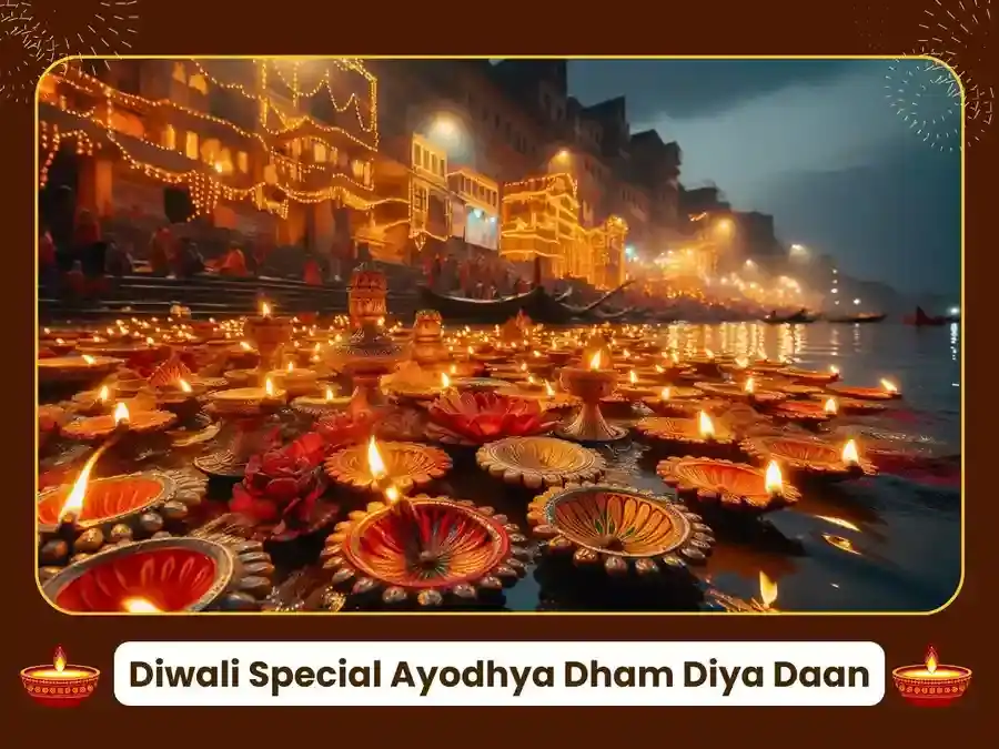 Deepavali Special Deep Daan at Sarayu Ghat Ayodhya puja image 1