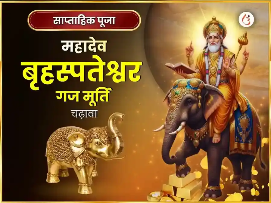 गुरुवर विशेष बृहस्पतेश्वर साप्ताहिक गज मूर्ति चढ़ावा puja image 1