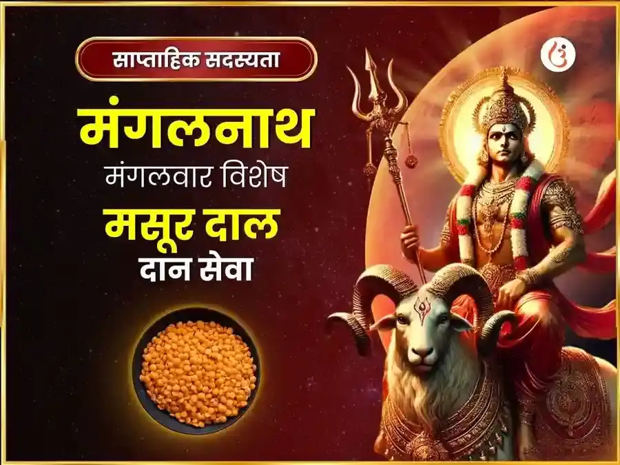 मंगलवार विशेष मंगलनाथ साप्ताहिक मसूर दाल दान सेवा puja image 1