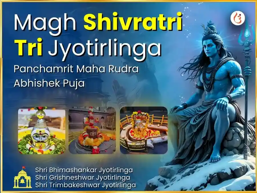 Poush Shivratri Tri Jyotirlinga Panchamrit Maha Rudra Abhishek Puja puja image 1