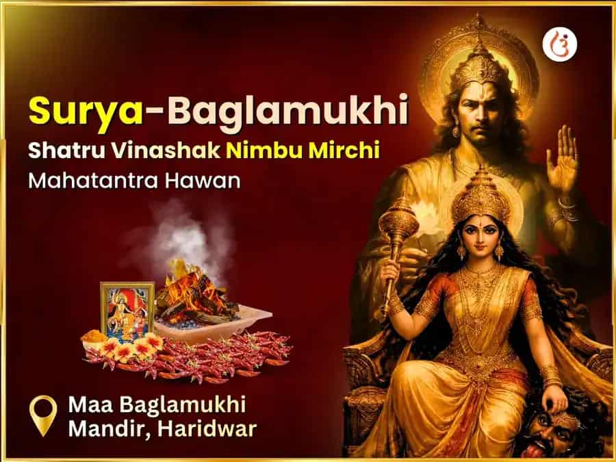 Surya-Maa Baglamukhi Vishesh Shatru Vinashak Nimbu Mirchi Mahatantra Havan puja image 1