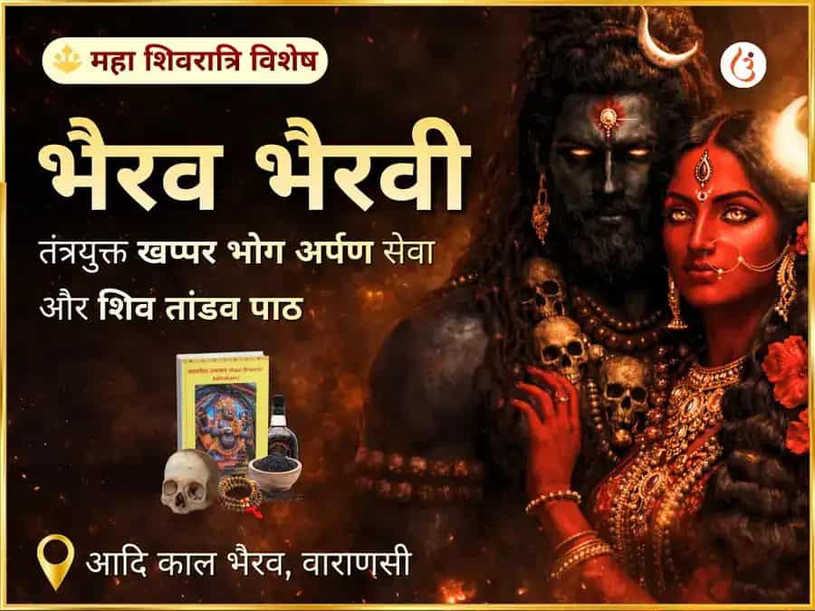 काल भैरव त्रिपुर भैरवी तंत्रयुक्त खप्पर भोग अर्पण सेवा एवं शिव तांडव पाठ puja image 1