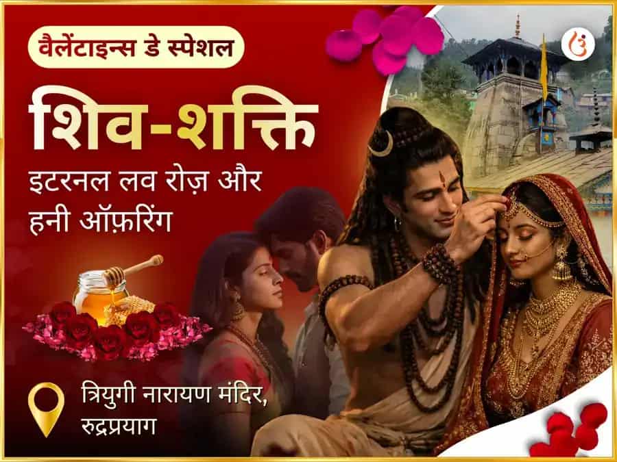 वैलेंटाइन डे स्पेशल शिव-शक्ति शाश्वत प्रेम गुलाब और शहद भेंट puja image 1