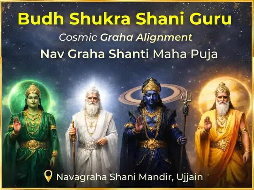 Budh-Shukra-Shani-Guru Cosmic Graha Alignment Navgraha Shanti Maha Puja puja image 1