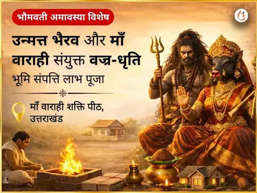 धूम्र वाराही एवं उन्मत्त भैरव संयुक्त 'वज्र-धृति' भूमि संपत्ति लाभ पूजा puja image 1