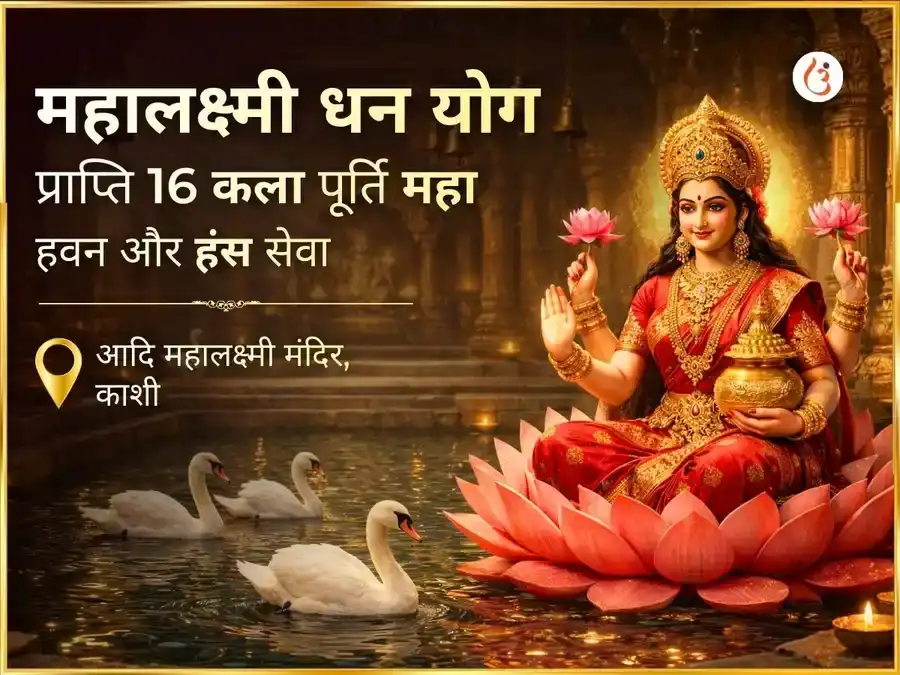 महालक्ष्मी धन योग प्राप्ति 16 कला पूर्ति महाहवन एवं हंस सेवा puja image 1