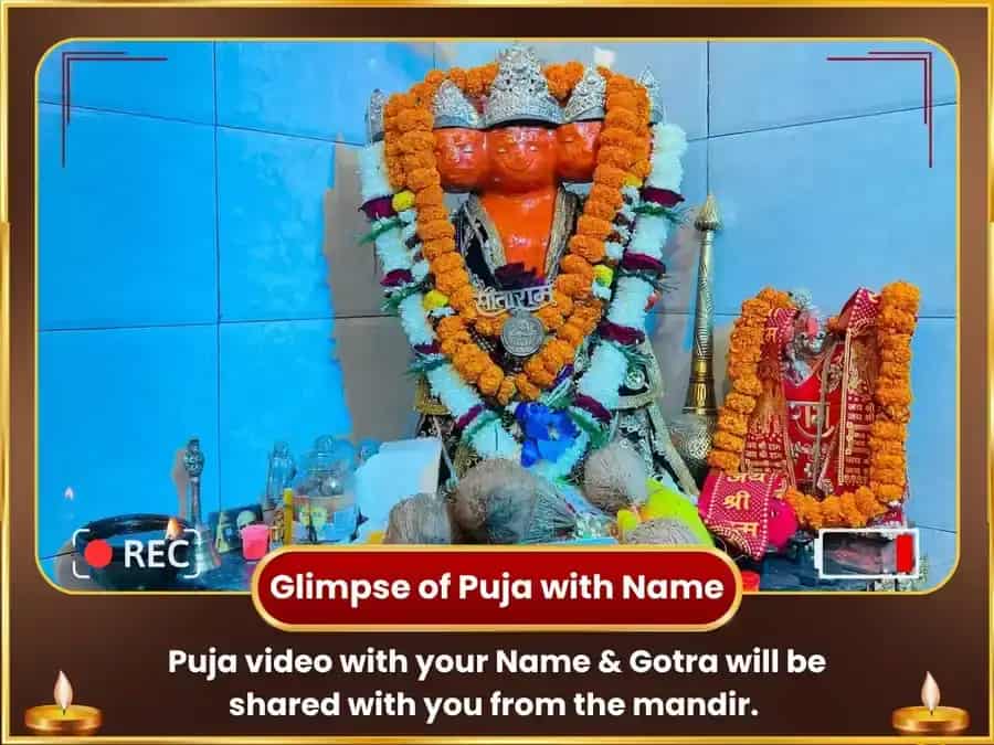 Hanuman Jayanti Vishesh Panchmukhi Hanuman Kesar Shringar & Peepal Patra Mala Arpan  puja gallery 2