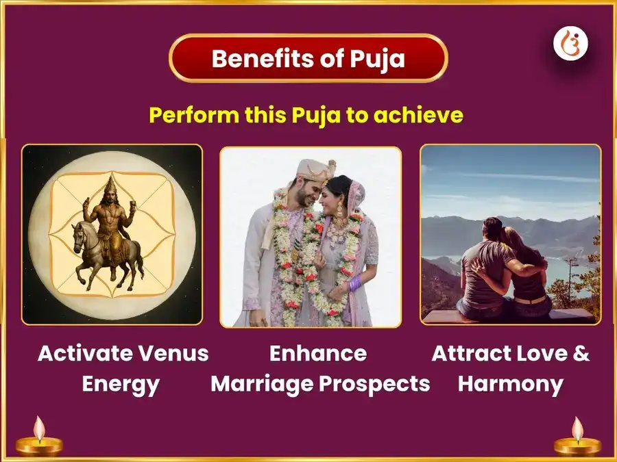 Shukreshwar Prem Vivah Prapti 6,000 Shukra Mool Mantra & Rasgulla Bhog Arpan  puja gallery 1