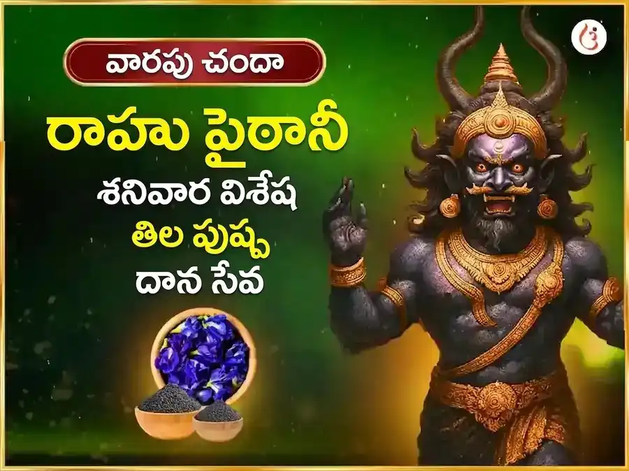 శనివార్ విశేష్ వారపు రాహు పైఠాణి నువ్వులు & అపరాజిత పుష్ప దానం puja image 1