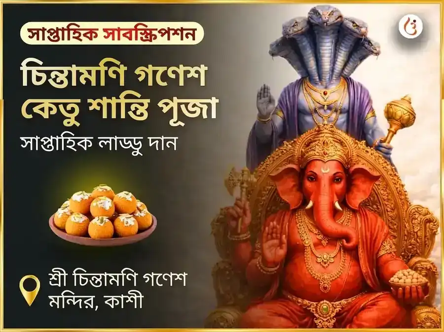 বুধবার কেতু শান্তি দোষ মুক্তি চিন্তামণি গণেশ সাপ্তাহিক দান সেবা puja image 1