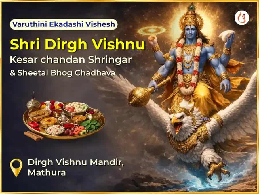 Varuthini Ekadashi Vishesh Shri Deergh Vishnu Kesar Chandan Shringar & Sheetal Bhog Chadhava puja image 1