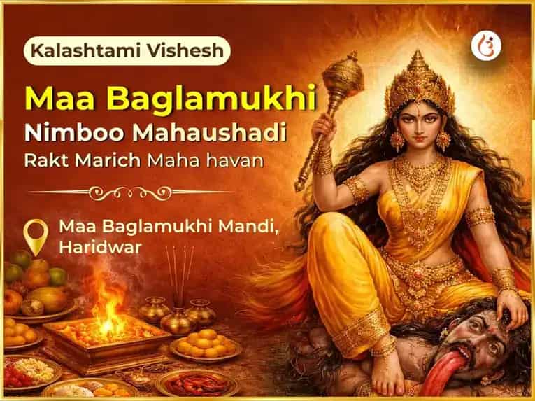 Kalashtami Vishesh Maa Baglamukhi Nimboo Mahaushadi Rakta Marich Maha Hawan puja image 1