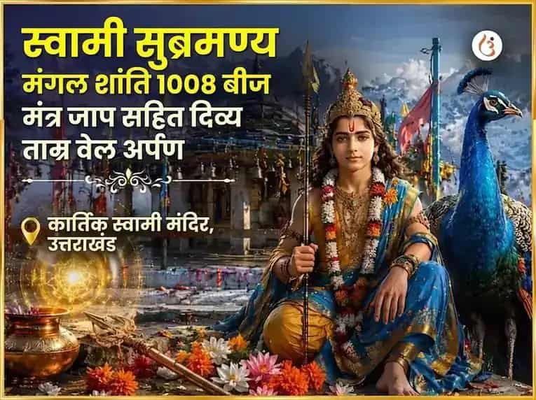 स्वामी सुब्रमण्य मंगल शांति 1008 बीज मंत्र जाप सहित दिव्य ताम्र वेल अर्पण puja gallery 5