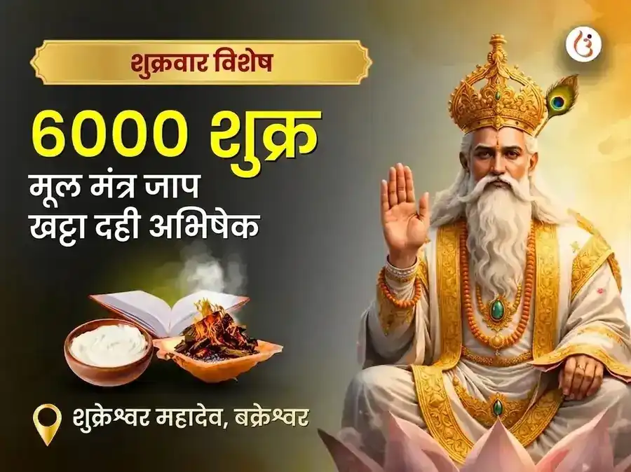 शुक्रवार विशेष ६००० शुक्र मूल मंत्र जाप ग्रह शांति अनुष्ठान और खट्टा दही अभिषेक puja image 1