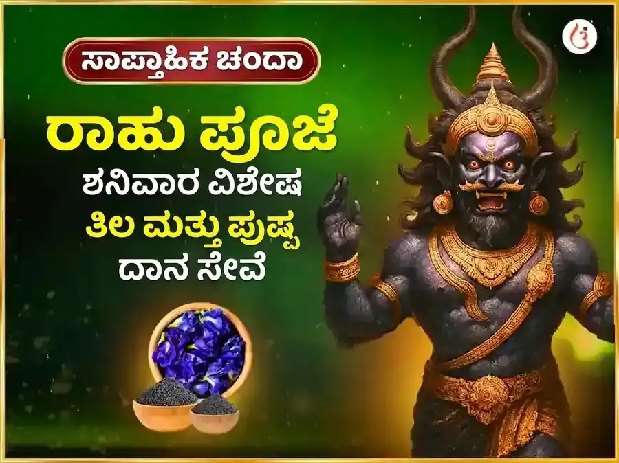 ಶನಿವಾರ ಸಾಪ್ತಾಹಿಕ ರಾಹು ಶಾಂತಿ ತಿಲ ಮತ್ತು ನೀಲ ಪುಷ್ಪ ಅರ್ಪಣ ಸೇವಾ puja image 1