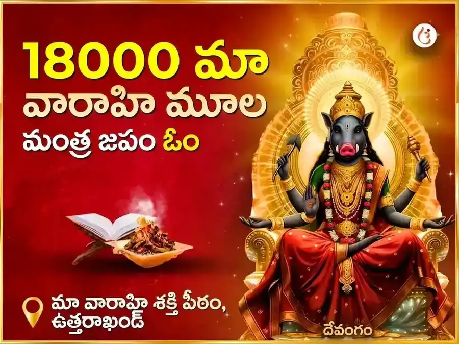 ౧౮౦౦౦ మా వారాహి మూల మంత్ర జపం మరియు హవన అనుష్ఠానం puja image 1