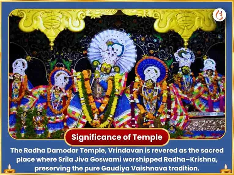 Radha Damodar Mandir Vrindavan Janmastami Special Makhan Mishri Arpan puja gallery 4