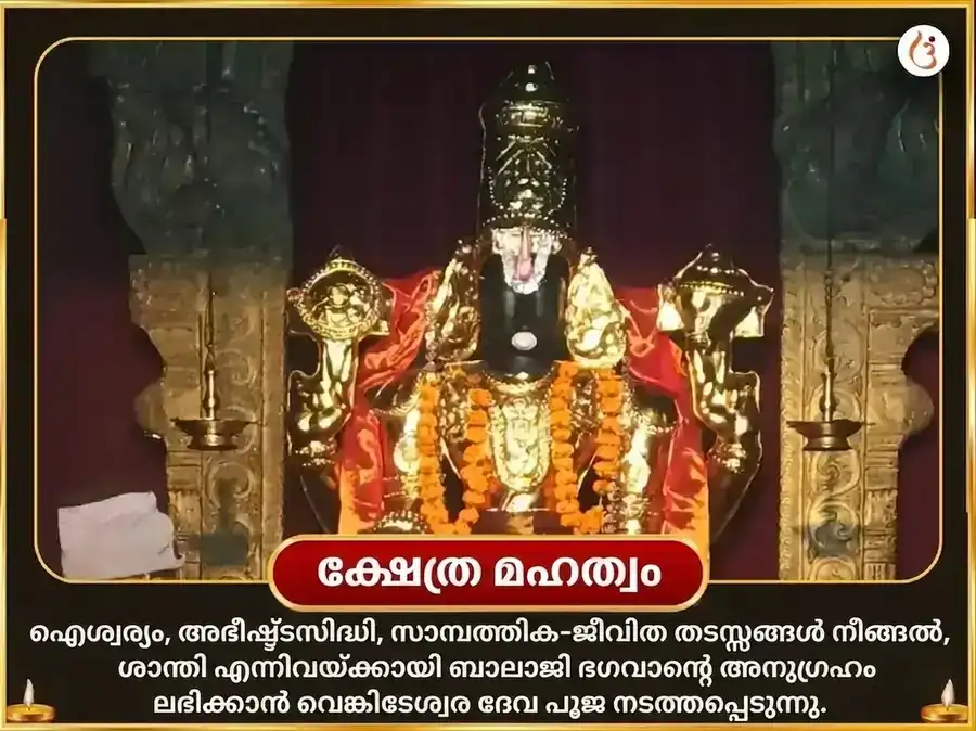വെങ്കിടേശ്വര അഷ്ടോത്തര ശതനാമ പാഠം സഹിതം 108 സ്വർണ്ണ കമല അർച്ചന puja gallery 4