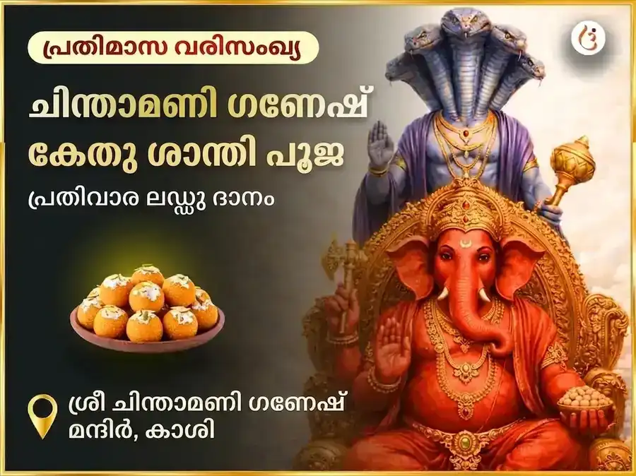ബുധവാര കേതു ശാന്തി ദോഷ മുക്തി ചിന്താമണി ഗണേശ സാപ്താഹിക് (പ്രതിവാര) ദാന സേവ puja image 1