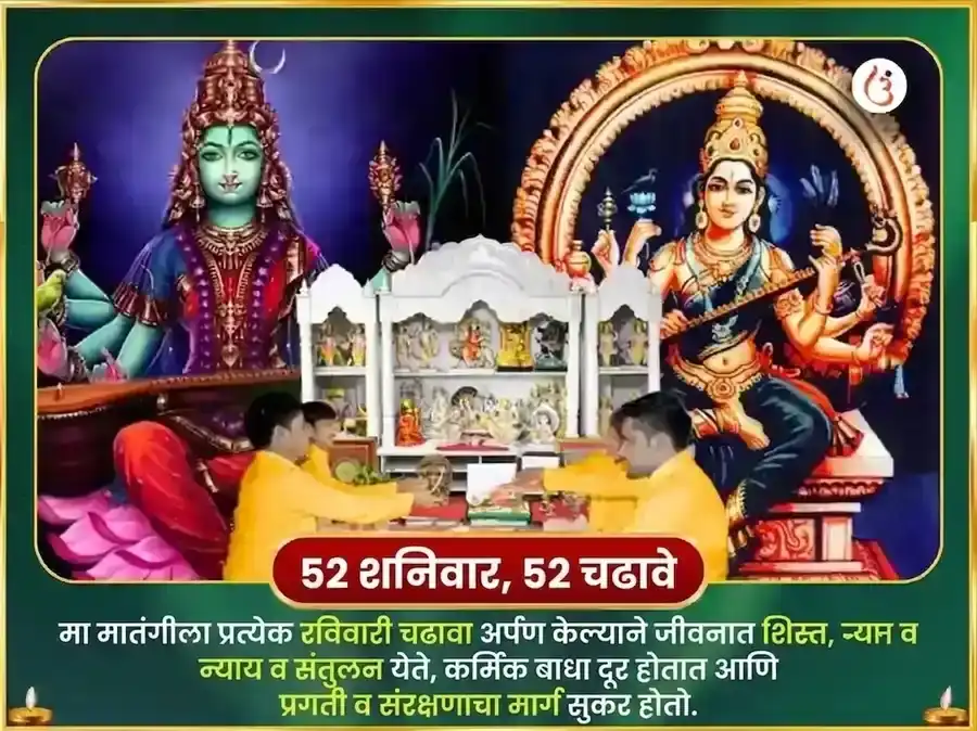 रविवार विशेष मा मातंगी साप्ताहिक लाकडी पोपट दान सेवा puja gallery 2