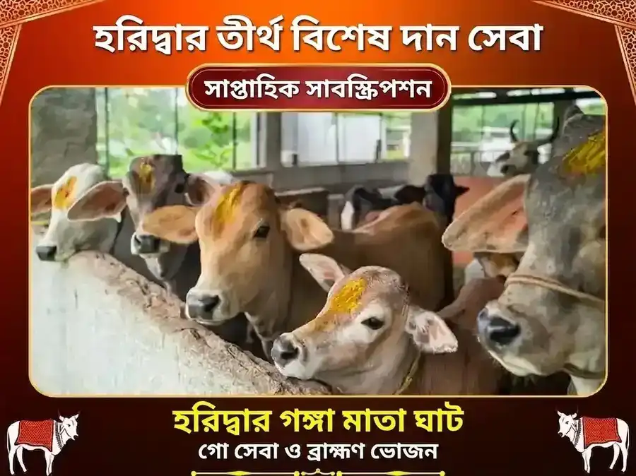 গুরুবার হরিদ্বার গঙ্গা ঘাটে সাপ্তাহিক গো সেবা ও ব্রাহ্মণ ভোজন puja image 1