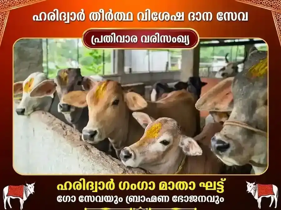 ഗുരുവാർ ഹരിദ്വാർ ഗംഗാ ഘട്ട് പ്രതിവാര ഗൗ സേവയും ബ്രാഹ്മണ ഭോജനും puja image 1