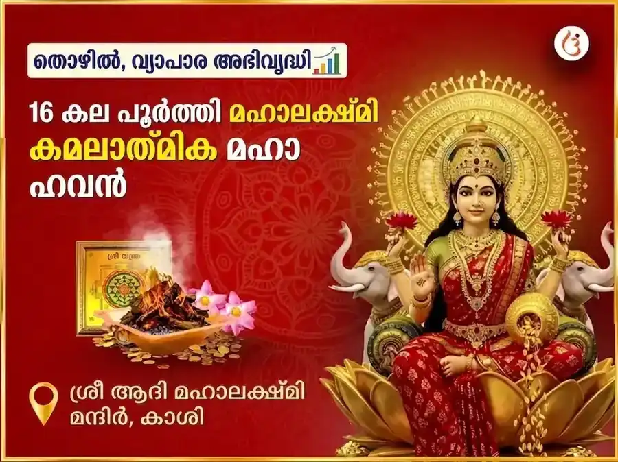 16 കല പൂർത്തി മഹാലക്ഷ്മി കമലാത്മിക മഹാ ഹവനം puja image 1