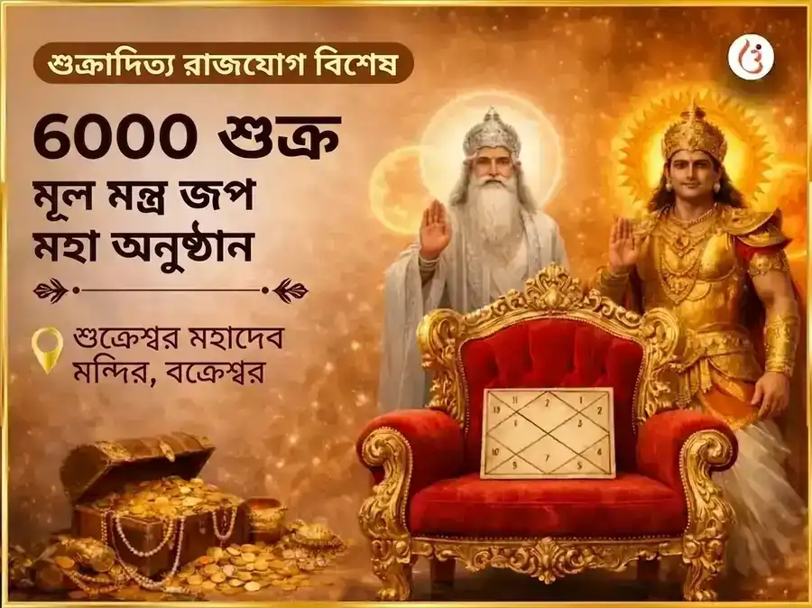 শুক্রাদিত্য রাজযোগ বিশেষ 6000 শুক্র মূল মন্ত্র জপ মহা অনুষ্ঠান puja image 1