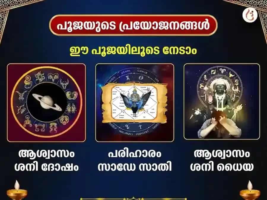 ശനിയാഴ്ചത്തെ പ്രത്യേക ശനി ഗ്രഹ ശാന്തി സാപ്താഹിക ദാന സേവ puja gallery 1