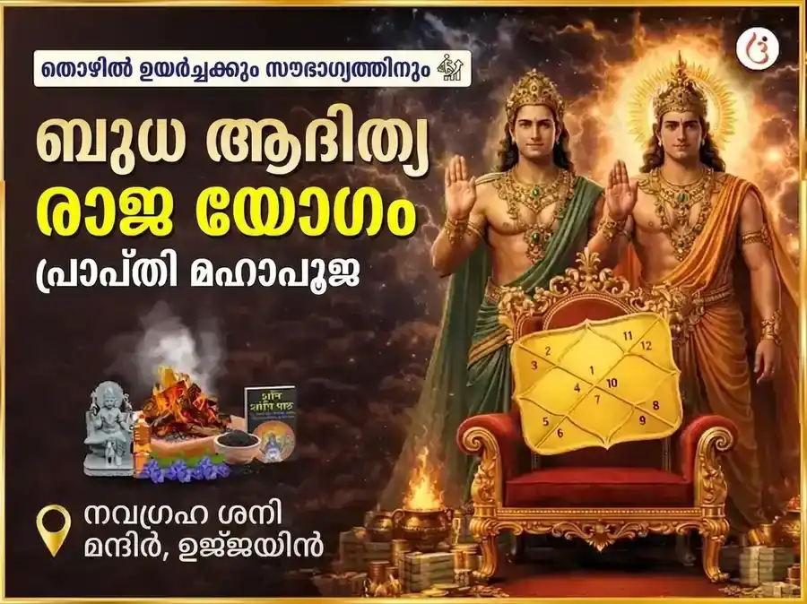 ബുധ ആദിത്യ രാജയോഗ പ്രാപ്തി നവഗ്രഹ ശനി മഹാപൂജ puja image 1