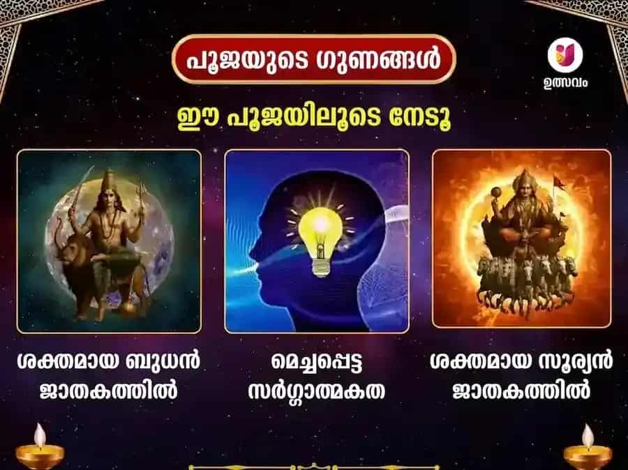 ബുധ ആദിത്യ രാജയോഗ പ്രാപ്തി നവഗ്രഹ ശനി മഹാപൂജ puja gallery 1
