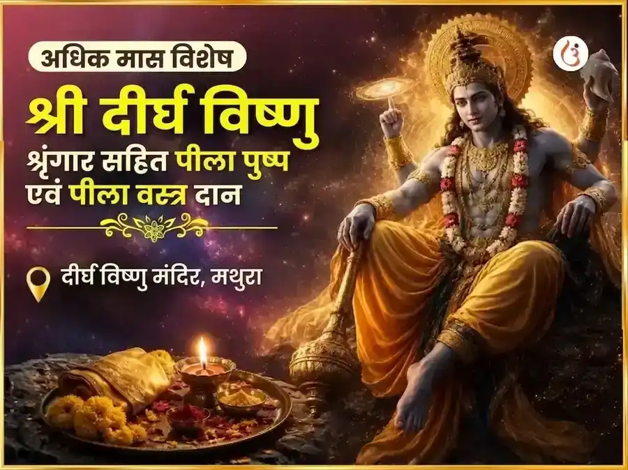 1008 विष्णु सर्व दोष निवारण मंत्र जाप पीला वस्त्र एवं केला दान puja image 1