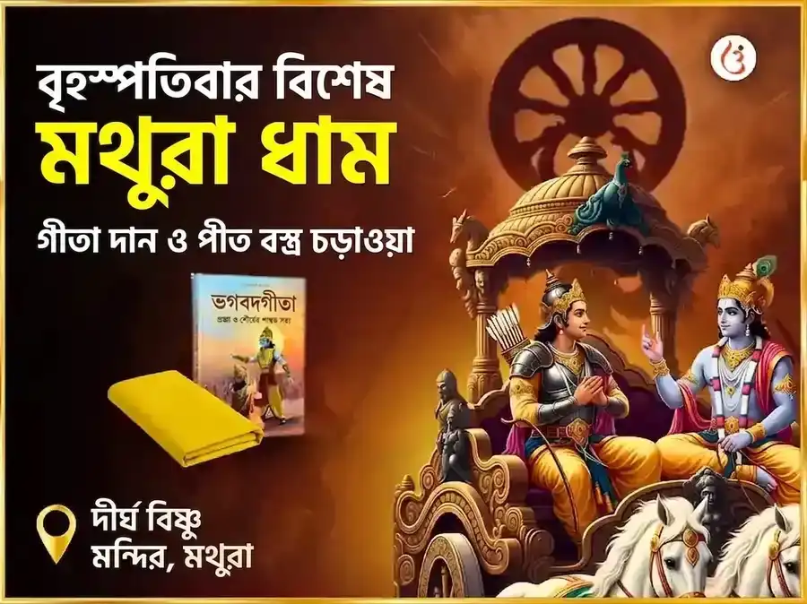 1008 বিষ্ণু সর্ব দোষ নিবারণ মন্ত্র জাপ, পীত বস্ত্র ও কলা দান puja image 1