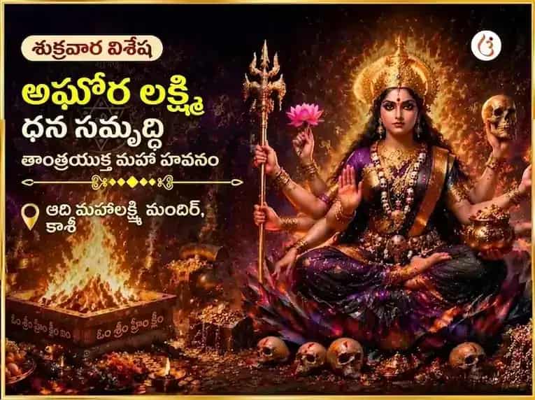 శుక్రవార విశేష్ అఘోర లక్ష్మి ధన సమృద్ధి తంత్రయుక్త మహా హవనం puja image 1
