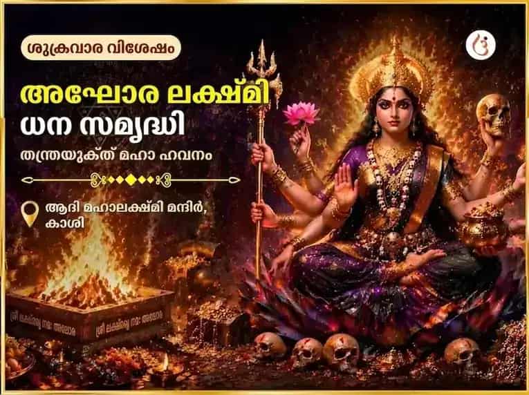 ശുക്രവാര വിശേഷ അഘോര ലക്ഷ്മി ധന സമൃദ്ധി തന്ത്രയുക്ത് മഹാ ഹവനം puja image 1