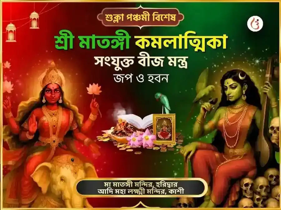 শ্রী কমলাত্মিকা মাতঙ্গী সংযুক্ত বীজ মন্ত্র জপ ও हवन puja image 1
