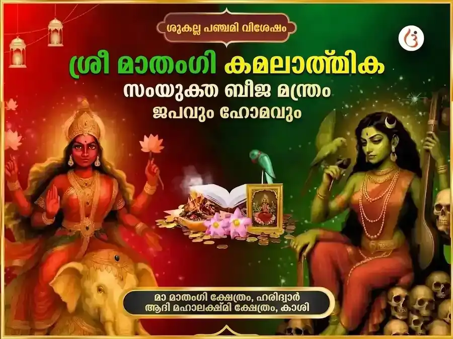 ശ്രീ കമലാത്മിക മാതംഗി സംയുക്ത ബീജ മന്ത്ര ജപവും ഹവനവും puja image 1