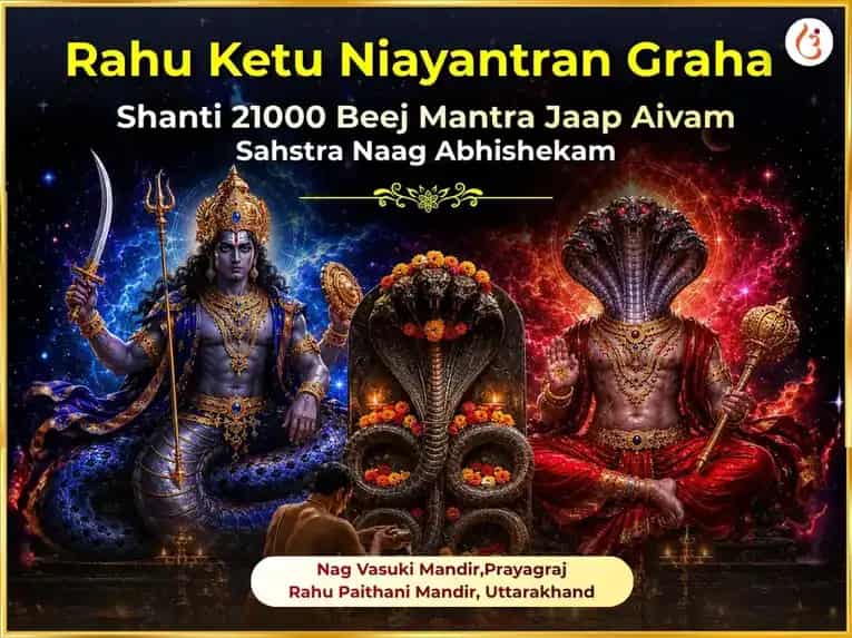 Rahu Ketu Niayantran Graha Shanti 21000 Beej Mantra Jaap & Sahsra Naag Abhishekam puja image 1