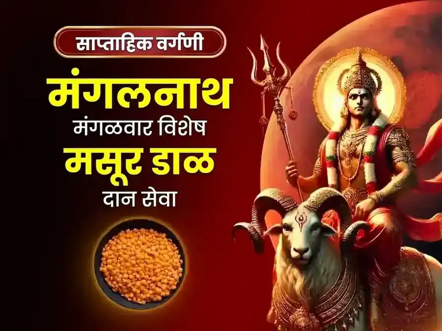 मंगळवार विशेष मंगळनाथ साप्ताहिक मसूर डाळ दान सेवा puja image 1