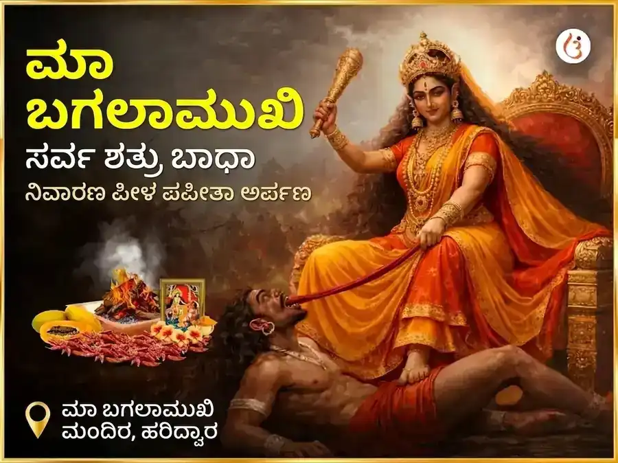 ಮಾ ಬಗಲಾಮುಖಿ ಸರ್ವ ಶತ್ರು ಬಾಧಾ ನಿವಾರಣ ಹಳದಿ ಪಪ್ಪಾಯಿ ಅರ್ಪಣೆ puja image 1