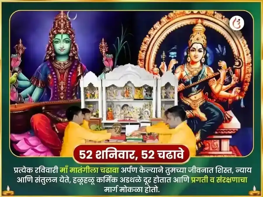 रविवार विशेष माँ मातंगी साप्ताहिक लाकडी पोपट दान सेवा puja gallery 2