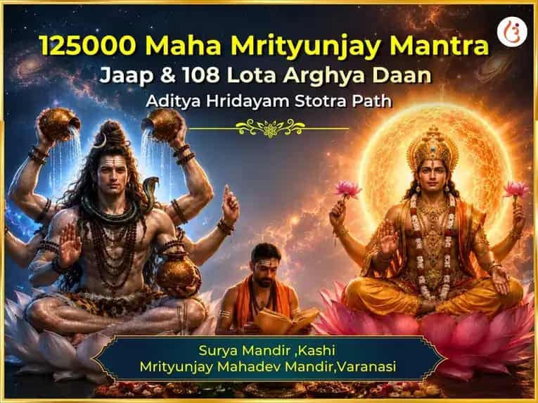 Father's Day Special 125000 Maha Mrityunjay Mantra Jaap & 108 Lota Arghya Daan Sahit Aditya Hridayam Stotra Path puja image 1