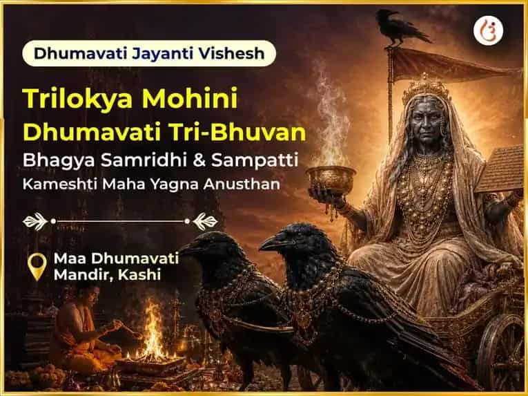 Dhumavati Jayanti Vishesh Trilokya Mohini Dhumavati Tri-Bhuvan Bhagya Samridhi & Sampatti Kameshti Maha Yagna Anusthan puja image 1