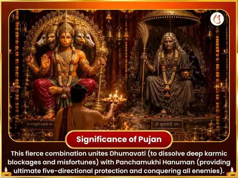 Dhumavati Jayanti Vishesh Tantra Badha & Shatru Vinash Dhumavati - Panchmukhi Hanuman Sanyukt Maha Bajrang Anusthan & 18,000 Maha Mantra Jaap puja gallery 5