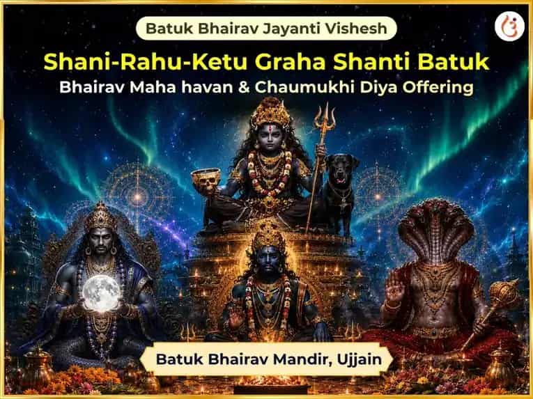 Batuk Bhairav Jayanti Special Shani-Rahu-Ketu Graha Shanti Batuk Bhairav Maha Hawan Anusthan  puja image 1