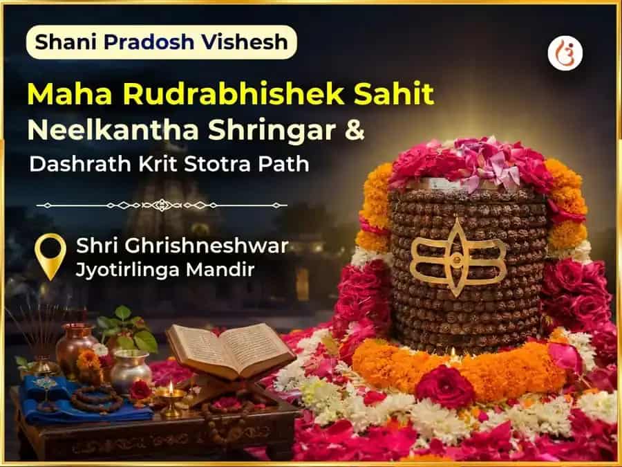 Shani Pradosh Vishesh Maha Rudrabhishek Sahit Neelkantha Shringar & Dashrath Krit Stotra Path  puja image 1