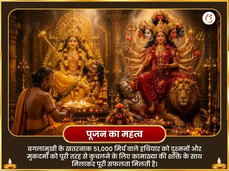 अंबुबाची विशेष 51000 मिर्ची मां बगलामुखी शत्रु नाशक महा तंत्र हवन puja gallery 5