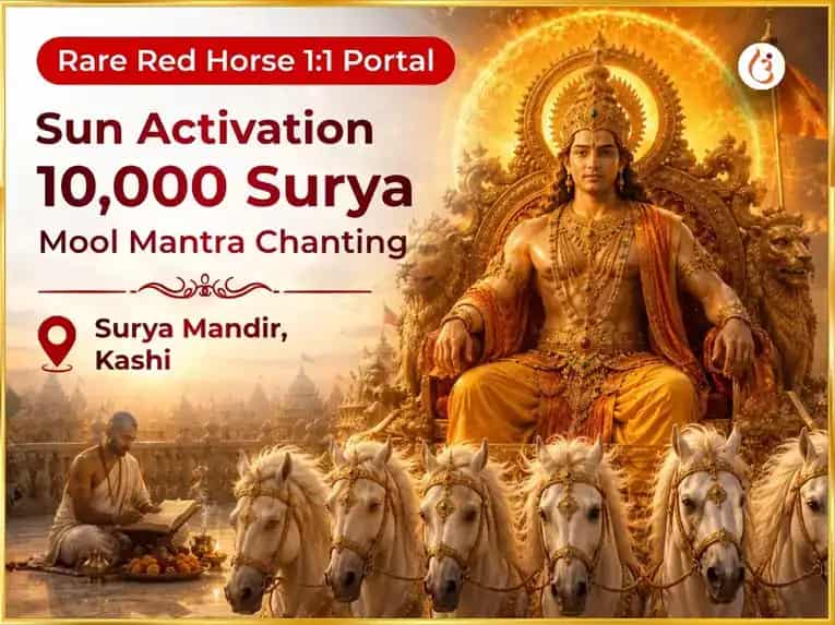 Rare Red Horse 1:1 Portal Sun Activation 10,000 Surya Mool Mantra Jaap puja image 1