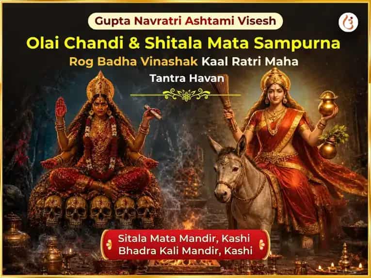 Gupt Navratri Maha Ashtami Vishesh Olai Chandi & Shitala Mata Sampurna Rog Badha Vinashak Kaal Ratri Maha Tantra Havan Anusthan puja image 1