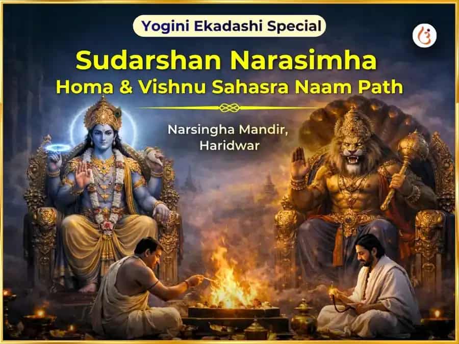 Yogini Ekadashi Special : Sudarshan Narasimha Homa & Vishnu Sahasra Naam Path puja image 1